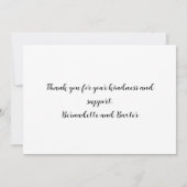 馬のパーソナライズされた所有者の写真馬術 サンキューカード (裏面)