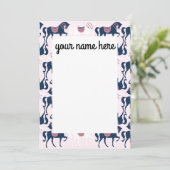 馬のパーソナライズされた札 サンキューカード (スタンド正面)