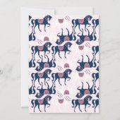 馬のパーソナライズされた札 サンキューカード (裏面)