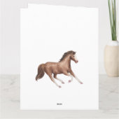 馬のパーソナライズされた誕生日のグリーティングカード カード (裏面)