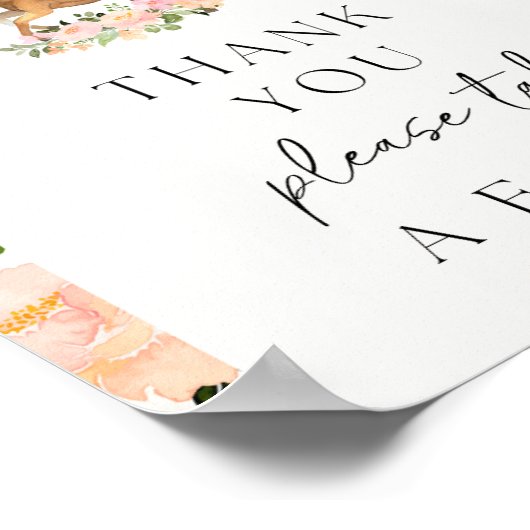 馬のパーティー感謝お願いサイン ポスター (角)