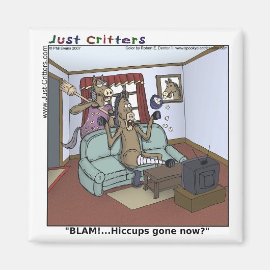 馬のヒカップ マグネット (正面)