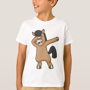 馬のヒップホップダンスダブ Tシャツ