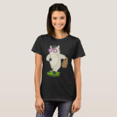 馬のビジネスウーマン ハンドバッグ Tシャツ (正面フル)
