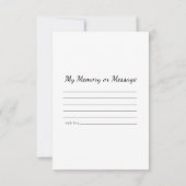 馬のビットとサテン共有メモリ葬儀メモリアル ノートカード (裏面)