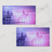 馬のビーチの歩行の名刺 名刺 (正面/裏面)