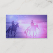 馬のビーチの歩行の名刺 名刺 (裏面)