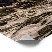 馬のビーチランニングの劇的な写真 ポスター (角)