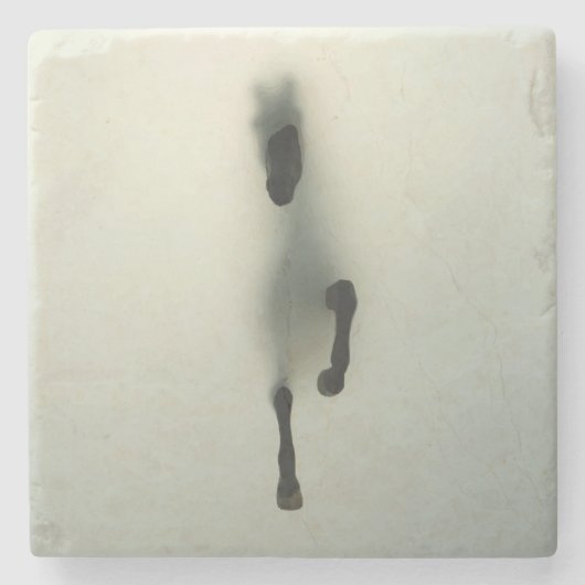 馬のフォグキャンバスプリントアクリルPr ストーンコースター (正面)