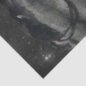 馬のフリージアン品種の水色 薄葉紙 (詳細)