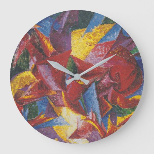 馬のプラスチック型枠- Umberto Boccioni ラージ壁時計 (正面)