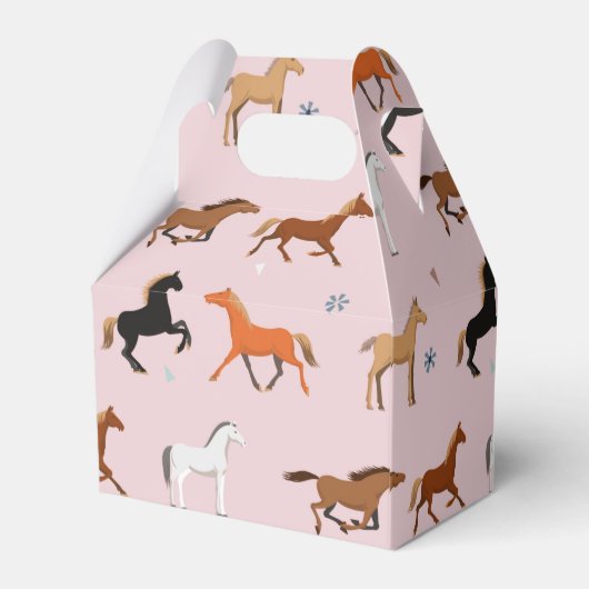 馬のプリントパターン,女性と女の子,女性のカーボーイ フェイバーボックス (裏面サイド)