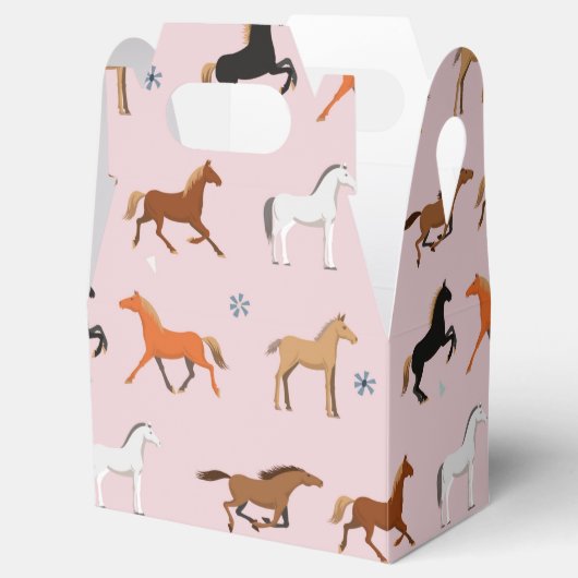 馬のプリントパターン,女性と女の子,女性のカーボーイ フェイバーボックス (オープン)