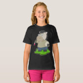 馬のペイ絵を描ントのブ絵を描ラシ Tシャツ (正面フル)