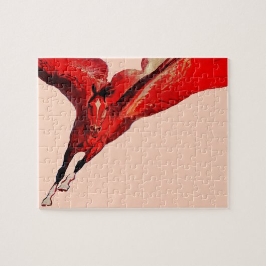 馬のペガサス飛んでいるス ジグソーパズル (横)