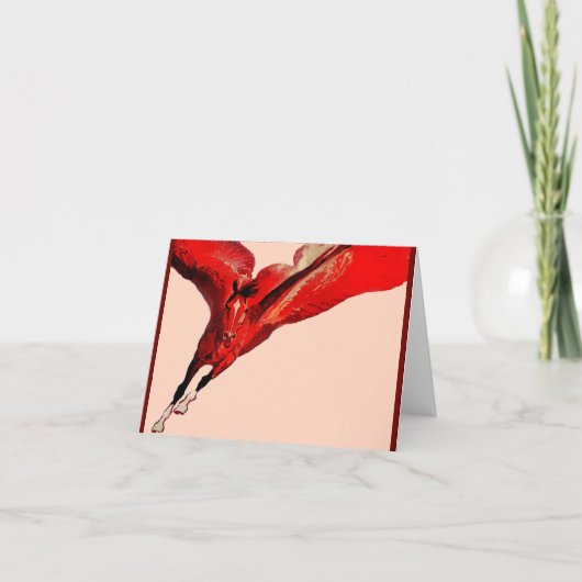 馬のペガサス飛んでいるス ノートカード (正面)