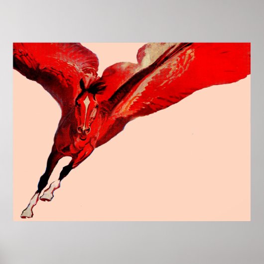 馬のペガサス飛んでいるス ポスター (正面)