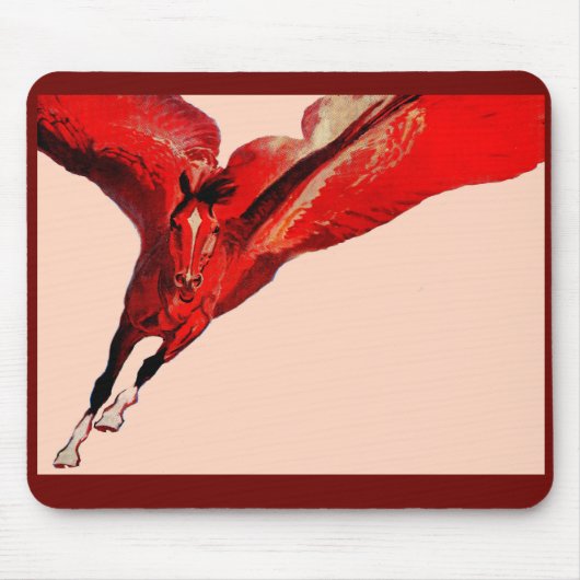 馬のペガサス飛んでいるス マウスパッド (正面)