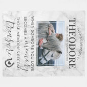 馬のペット記念写真 フリースブランケット (正面(横))