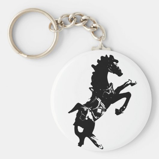 馬のボタンのキーチェーンの育成 キーホルダー (正面)