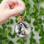 馬のボタンキーチェーン キーホルダー (手)
