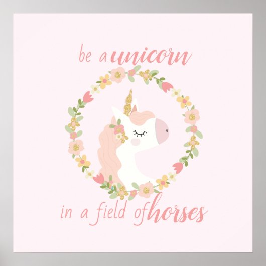 馬のポスターにユニコーンを ポスター (正面)