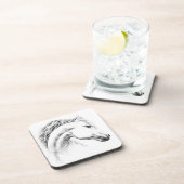 馬のポートレートの鉛筆の芸術のコースター コースター (右側)