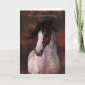 馬のポートレート誕生日グリーティングカード カード (正面)