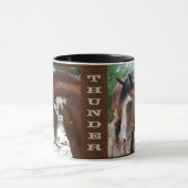 馬のポートレート（名前） マグカップ (中央)