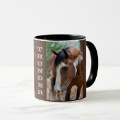 馬のポートレート（名前） マグカップ (正面右)