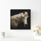 馬のポートレートVI スクエア壁時計 (ホーム)