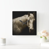 馬のポートレートVI スクエア壁時計 (ホーム)