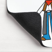 馬のマウスパッドの棒の姿の女性のカーボーイ マウスパッド (コーナー)