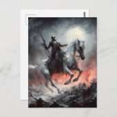 馬のマカ淡い色のーブルAIアートでの死 ポストカード (正面/裏面)