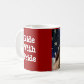 馬のマグの米国旗 コーヒーマグカップ (正面左)