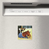 馬のマグネット山羊のマグネットおもしろいファームフォト マグネット (インサイチュ (食洗機))