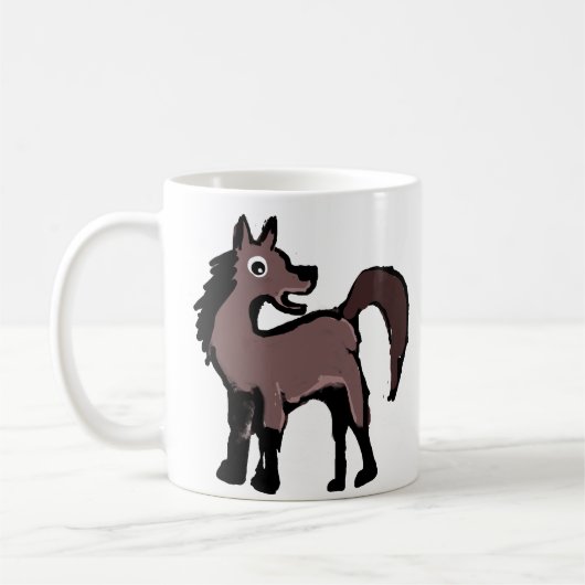 馬のマグ コーヒーマグカップ (左)