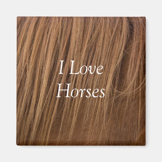 馬のマネ私が馬を愛する マグネット (正面)