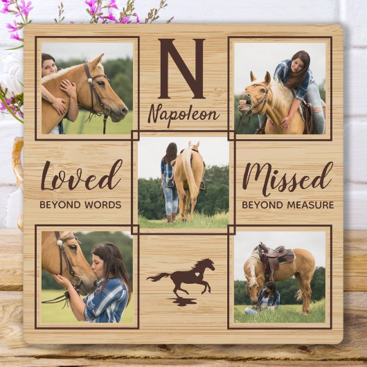 馬のメモリアルユニークフォト フォトプラーク