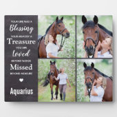 馬のメモリアル写真コラージュ フォトプラーク (正面)