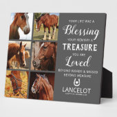 馬のメモリアル写真コラージュ フォトプラーク (側面)