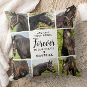 馬のメモリパーソナライズされたーペットコラージュ クッション