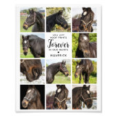 馬のメモリパーソナライズされたーペットコラージュ フォトプリント (正面)