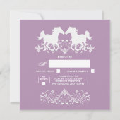 馬のモダンなシルエットと花のスワール (正面)