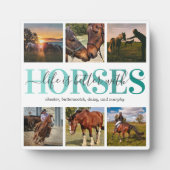 馬のモダン写真コラージュ フォトプラーク (正面)
