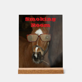 馬のユーモアのある喫煙アクリル製デスクサイン アクリルサイン