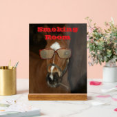 馬のユーモアのある喫煙アクリル製デスクサイン アクリルサイン (ウェディング)