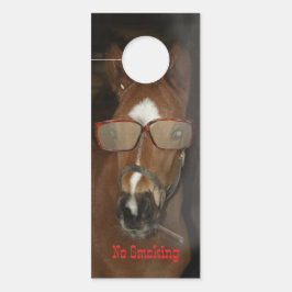 馬のユーモアのある喫煙シガードアノブハンガー ドアノブサイン