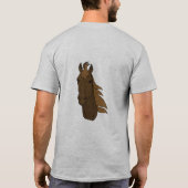 馬のユーモアの人のTシャツ Tシャツ (裏面)