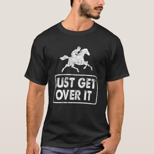 馬のユーモア 馬術 馬 おもしろ お馬さん 馬好き Tシャツ (正面)